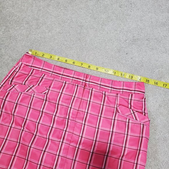 IZOD XFG Golf Skort Skirt Shorts Mini Athleisure Pickleball Pink Plaid Women's 2 - Picture 14 of 16